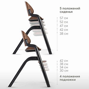 Стул для кормления Happy Baby "Charley", темное дерево